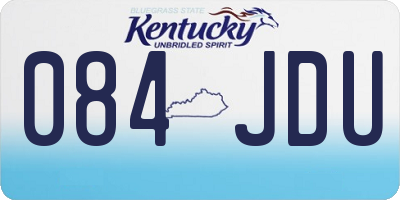 KY license plate 084JDU
