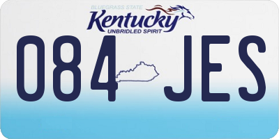 KY license plate 084JES