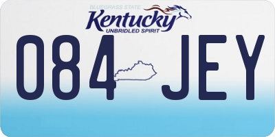 KY license plate 084JEY