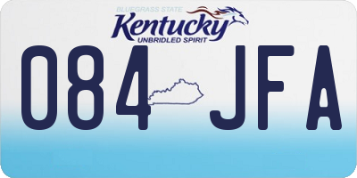 KY license plate 084JFA