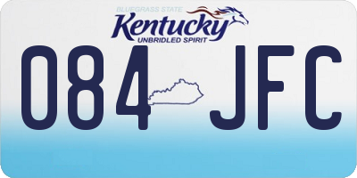 KY license plate 084JFC
