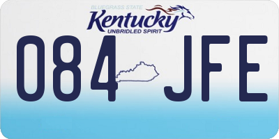 KY license plate 084JFE