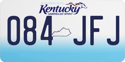 KY license plate 084JFJ