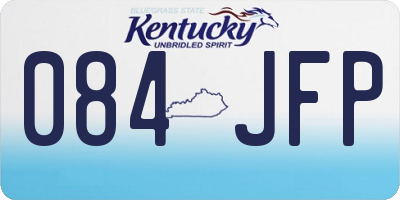 KY license plate 084JFP