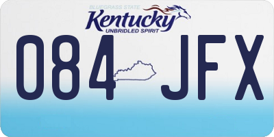 KY license plate 084JFX