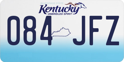 KY license plate 084JFZ