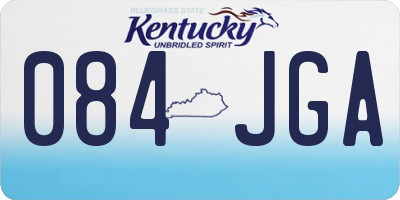 KY license plate 084JGA