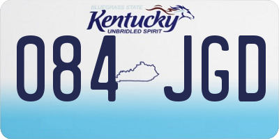 KY license plate 084JGD