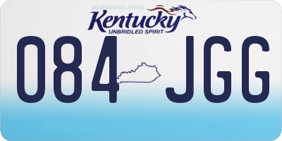 KY license plate 084JGG