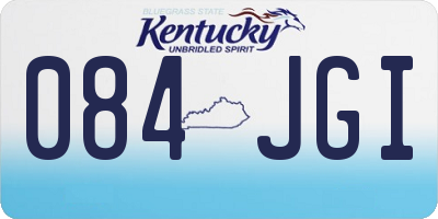 KY license plate 084JGI