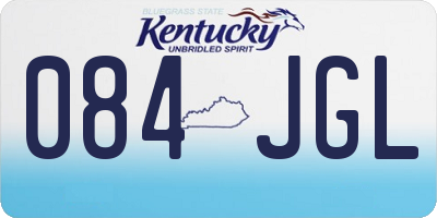 KY license plate 084JGL