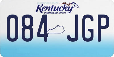 KY license plate 084JGP