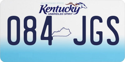 KY license plate 084JGS
