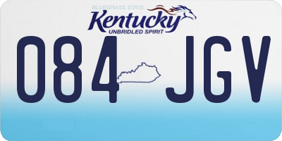 KY license plate 084JGV
