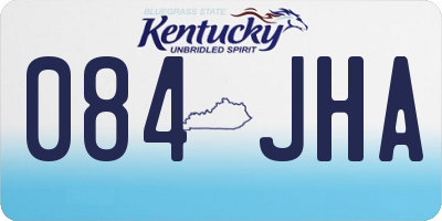 KY license plate 084JHA