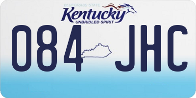 KY license plate 084JHC