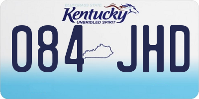 KY license plate 084JHD