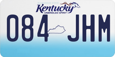 KY license plate 084JHM