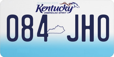 KY license plate 084JHO