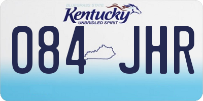KY license plate 084JHR