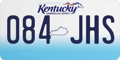 KY license plate 084JHS