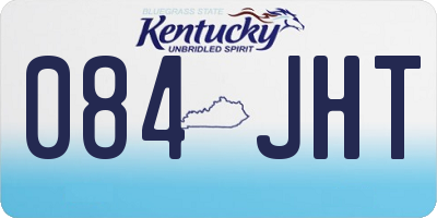 KY license plate 084JHT
