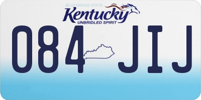 KY license plate 084JIJ