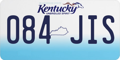 KY license plate 084JIS