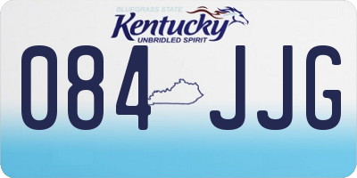 KY license plate 084JJG