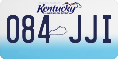 KY license plate 084JJI