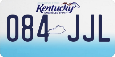KY license plate 084JJL