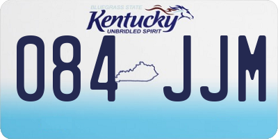 KY license plate 084JJM