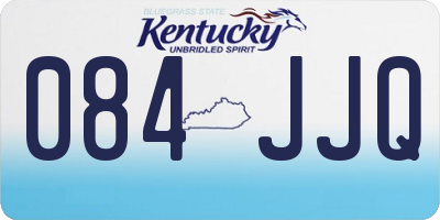 KY license plate 084JJQ