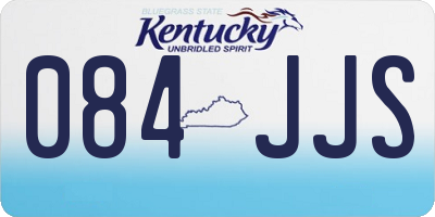 KY license plate 084JJS