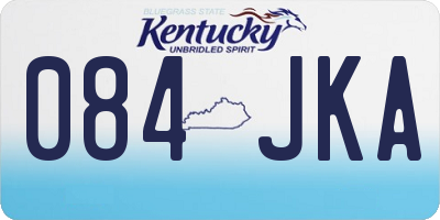 KY license plate 084JKA