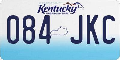 KY license plate 084JKC