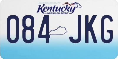 KY license plate 084JKG