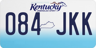 KY license plate 084JKK