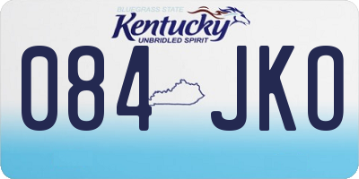 KY license plate 084JKO