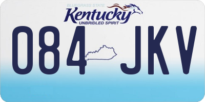 KY license plate 084JKV