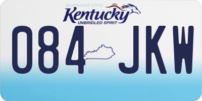KY license plate 084JKW
