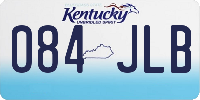 KY license plate 084JLB