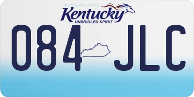 KY license plate 084JLC