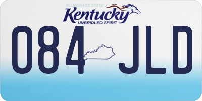 KY license plate 084JLD