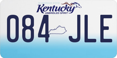 KY license plate 084JLE