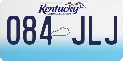 KY license plate 084JLJ