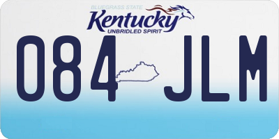 KY license plate 084JLM
