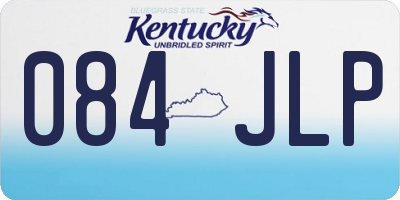 KY license plate 084JLP