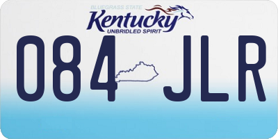 KY license plate 084JLR
