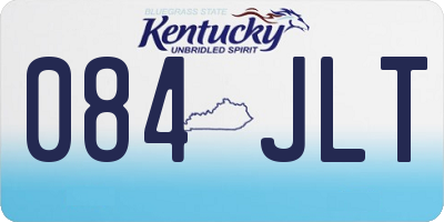 KY license plate 084JLT